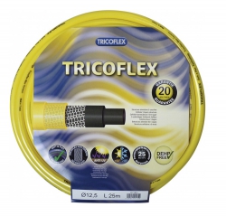 PVC waterslang geel Tricoflex 1/2" - 12,5x17,8mm - 50m, werkdruk 9 bar